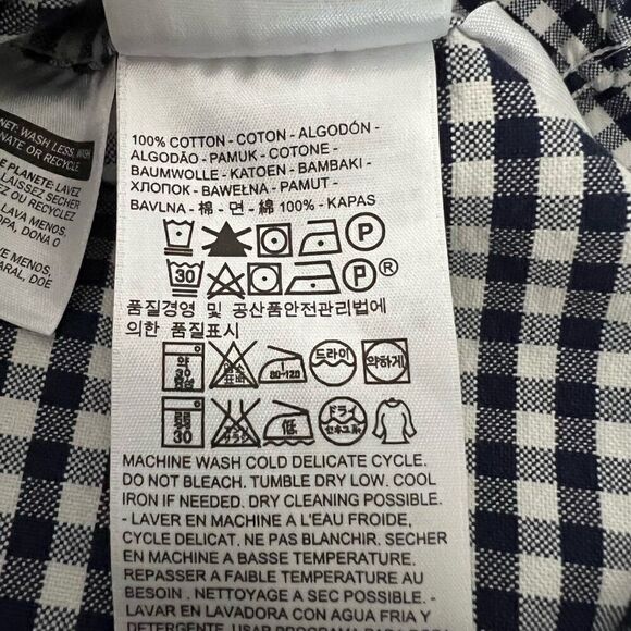 Levi's Mens Shirt XS Button-Down Black White Plaid Gingham Long Sleeve Cotton - Picture 9 of 12